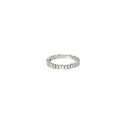 14k White Gold .75ct F SI1 Baguette Shaped Diamond Eternity Band